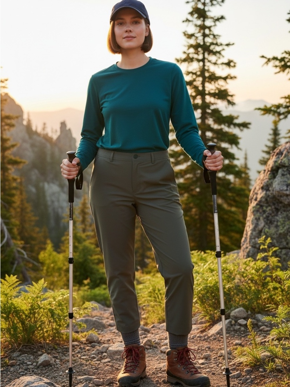 LL Bean multisport trail pants khaki